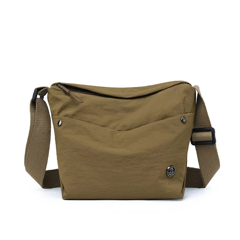 Lightweight Nylon Crossbody Bag – Wide Strap Women's Shoulder Bag