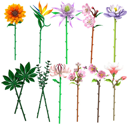 Flower & Plant Building Blocks Set – Eternal Bouquet Home Decor Model