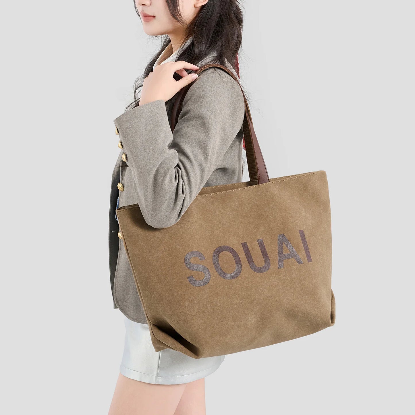 Large Capacity Women's Tote Shoulder Bag for Work & School