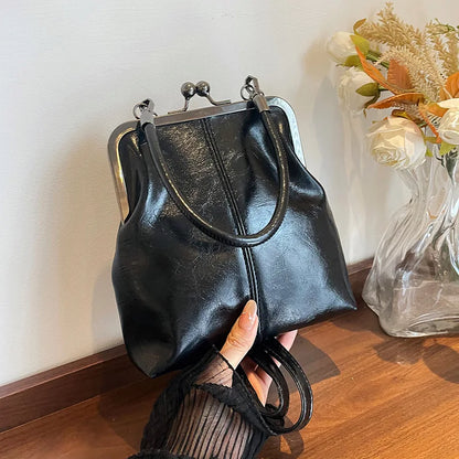 Retro Clip Clasp Crossbody Bag – Mini Phone Purse Shoulder Bag