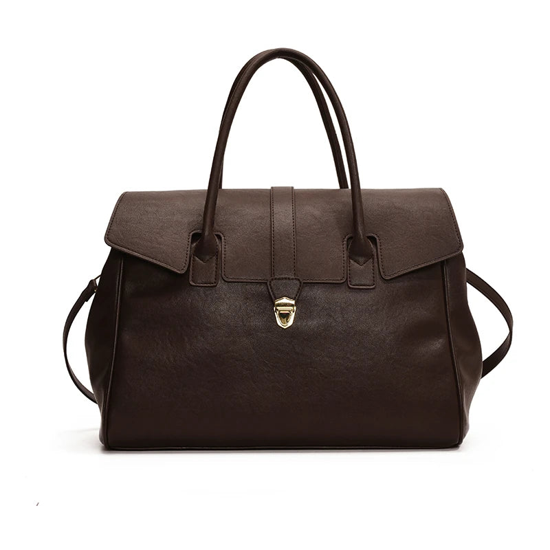 Boston Bag – Women's Luxury PU Leather Top-Handle Shoulder Bag