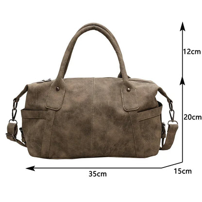 Retro Design Pu Leather Shoulder Bags Women Korean Capacity Armpit Bag Female Crossbody Tote