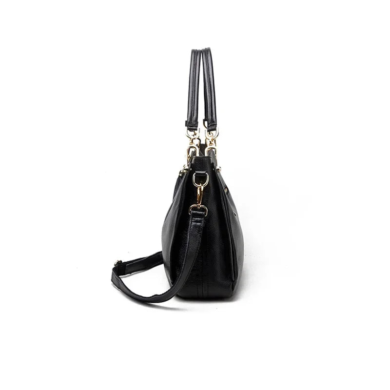 Genuine Leather Tassel Women's Shoulder Bag – Luxury Hobo Handbag with Crossbody Strap