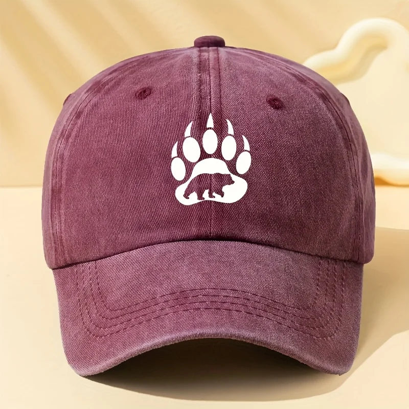 Bear Paw Print Baseball Cap – Unisex Trucker Hat