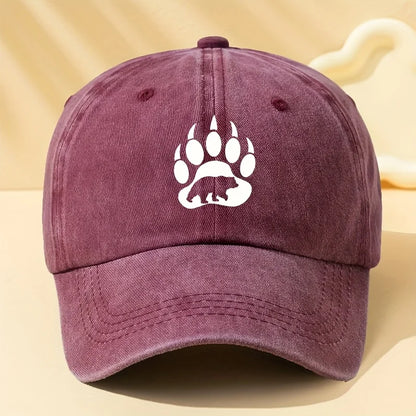Bear Paw Print Baseball Cap – Unisex Trucker Hat