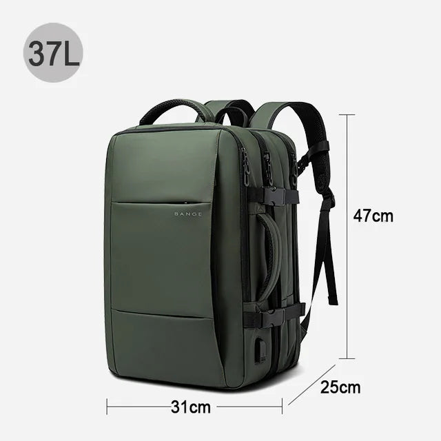 Bange Men's Expandable Waterproof Backpack 17.3" – 37L/45L
