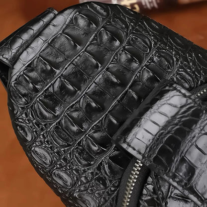 Crocodile Leather Men's Sling Bag – Business Crossbody