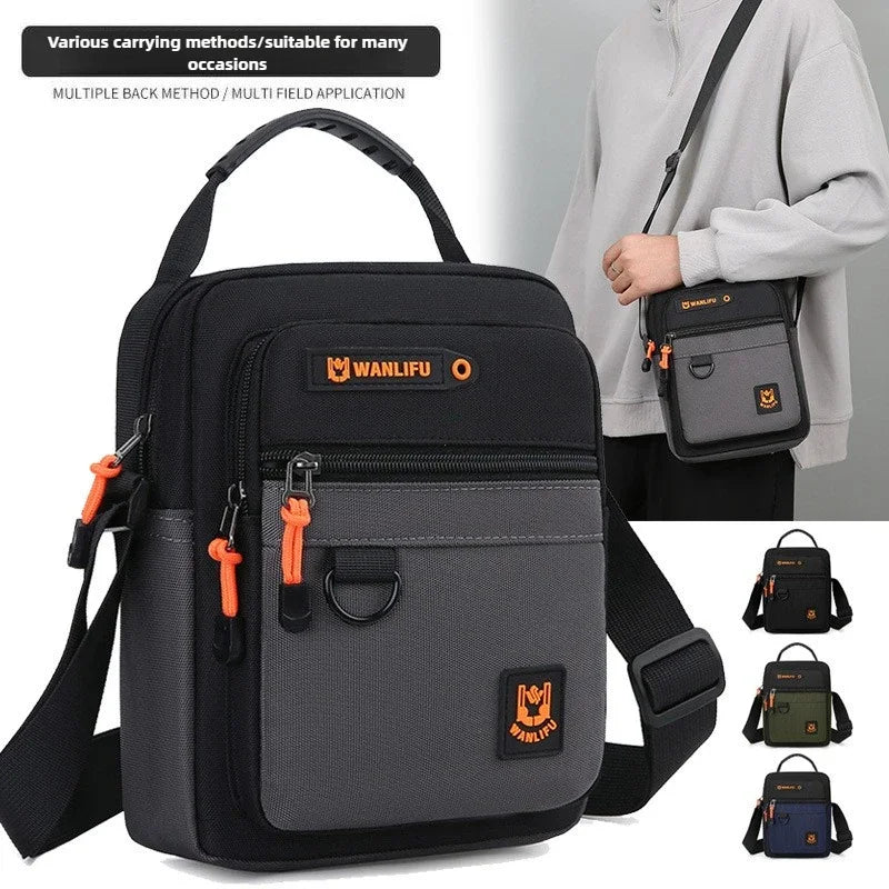 Men's Oxford Messenger Shoulder Bag – Lightweight Crossbody Purse