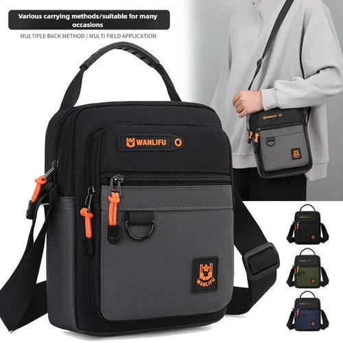 Men's Oxford Messenger Shoulder Bag – Lightweight Crossbody Purse