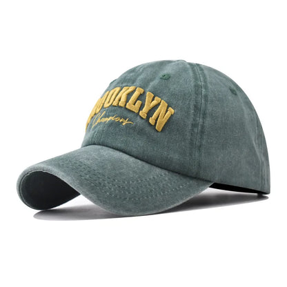 Vintage Washed Baseball Cap – City Embroidery Unisex Dad Hat