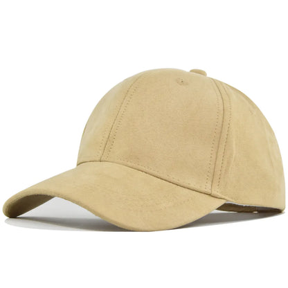 Suede Baseball Cap – Snapback Adjustable Dad Hat for Men & Women