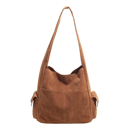 Women's Luxury Suede Tote Bag – Large Crossbody Handbag