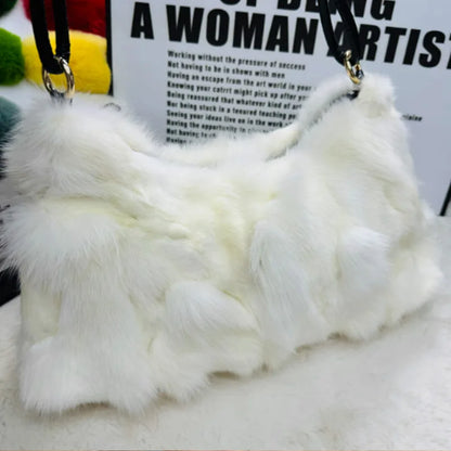 Faux Fur Shoulder Bag — Luxury Tote & Clutch Purse for Women