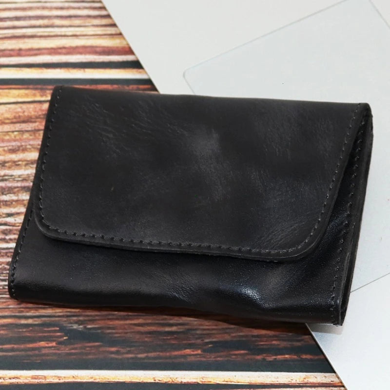 Genuine Leather Compact Wallet for Men & Women