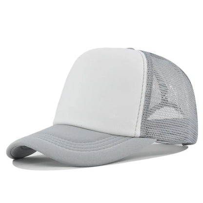 Plain Trucker Hat – Adjustable Mesh Snapback Baseball Cap