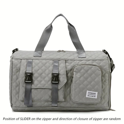 Gym Duffle Bag Large Capacity Nylon Argyle Travel Sports Bag