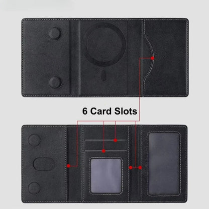 Magnetic Phone Wallet – PU Leather Trifold Card Holder for iPhone