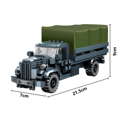 WWII Military Half-Track Building Blocks Model – Army Armored Vehicle Brick Kit