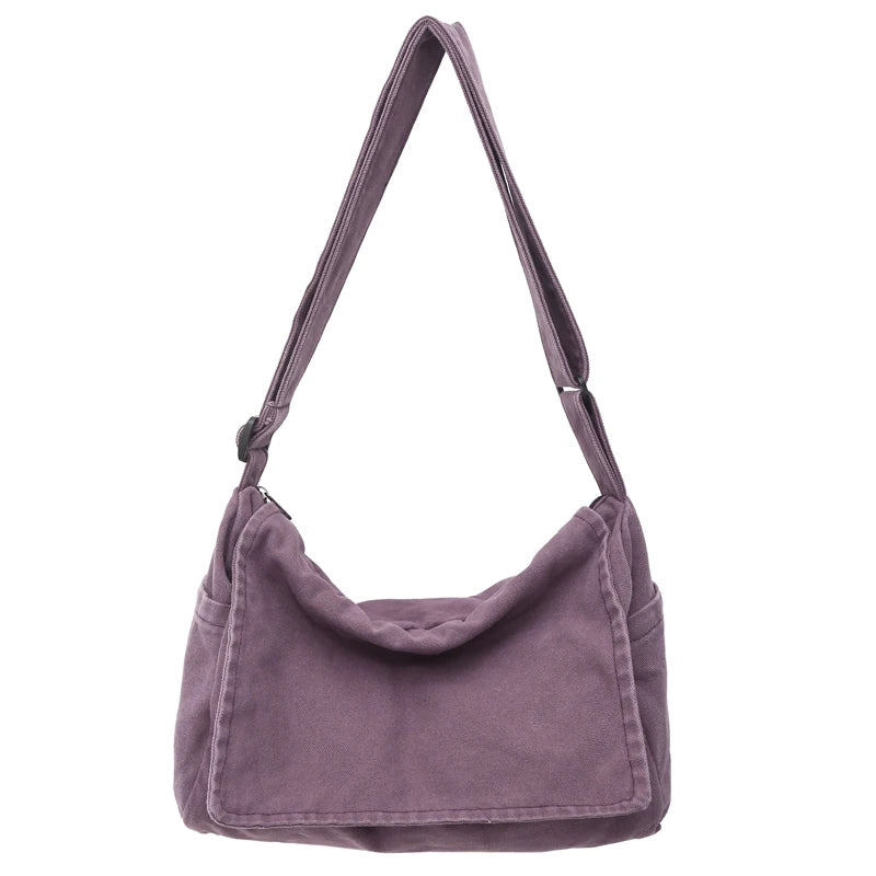 Large Capacity Flap Crossbody Bag with Adjustable Strap