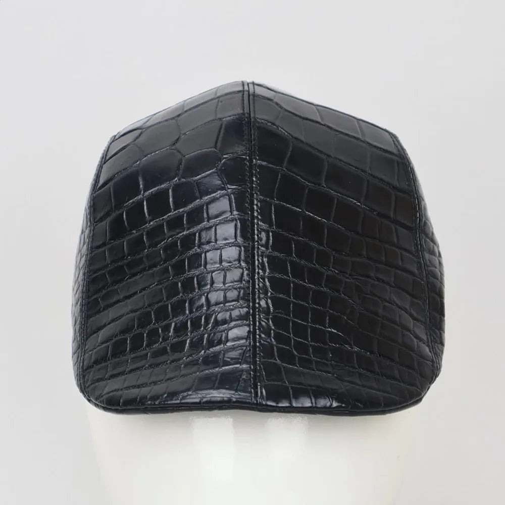 Men's Genuine Crocodile Leather Beret Cap – Luxury Hat