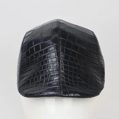 Men's Genuine Crocodile Leather Beret Cap – Luxury Hat