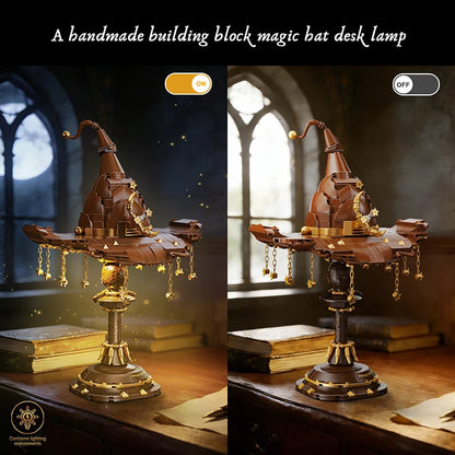 Magic Hat Lamp MOC Building Blocks Set – Fantasy Wizard Decor
