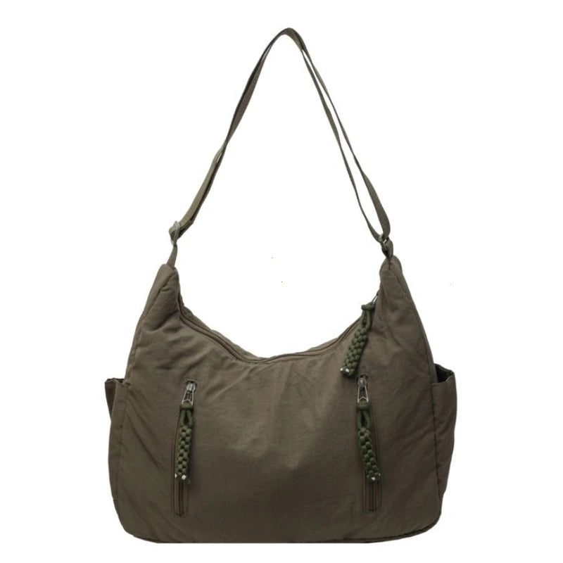 Quilted Puffer Shoulder Bag – Women's Large Soft Tote