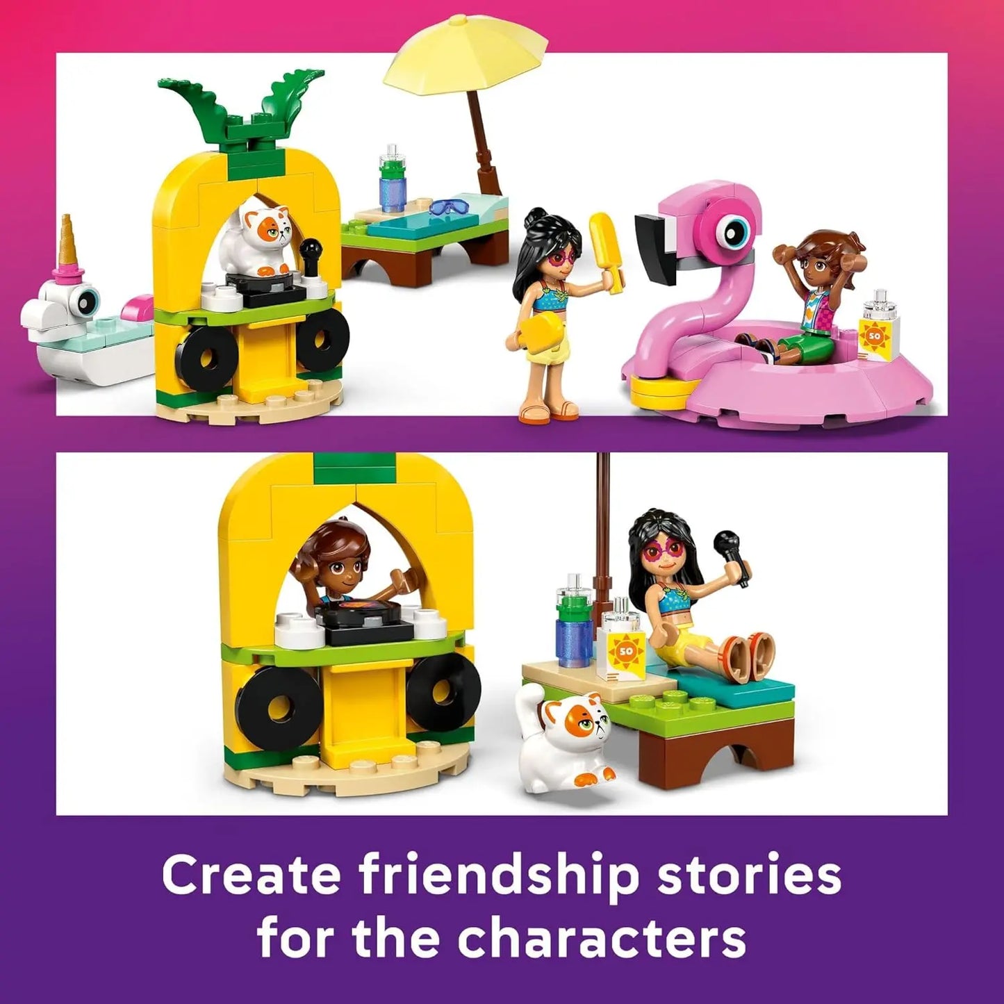 LEGO Friends 42658 Unicorn & Flamingo Pool Party Building Set