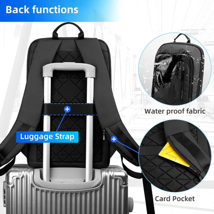 Slim Business Laptop Backpack 17.3 Inch with USB Port – Waterproof & Lightweight