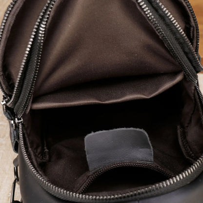 Genuine Leather Sling Bag for Men – Casual Chest & Shoulder Crossbody