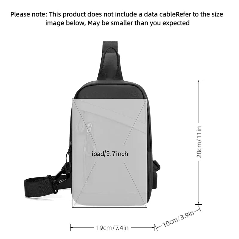Men's Crossbody Sling Bag – Sports Chest Pack for Daily Use