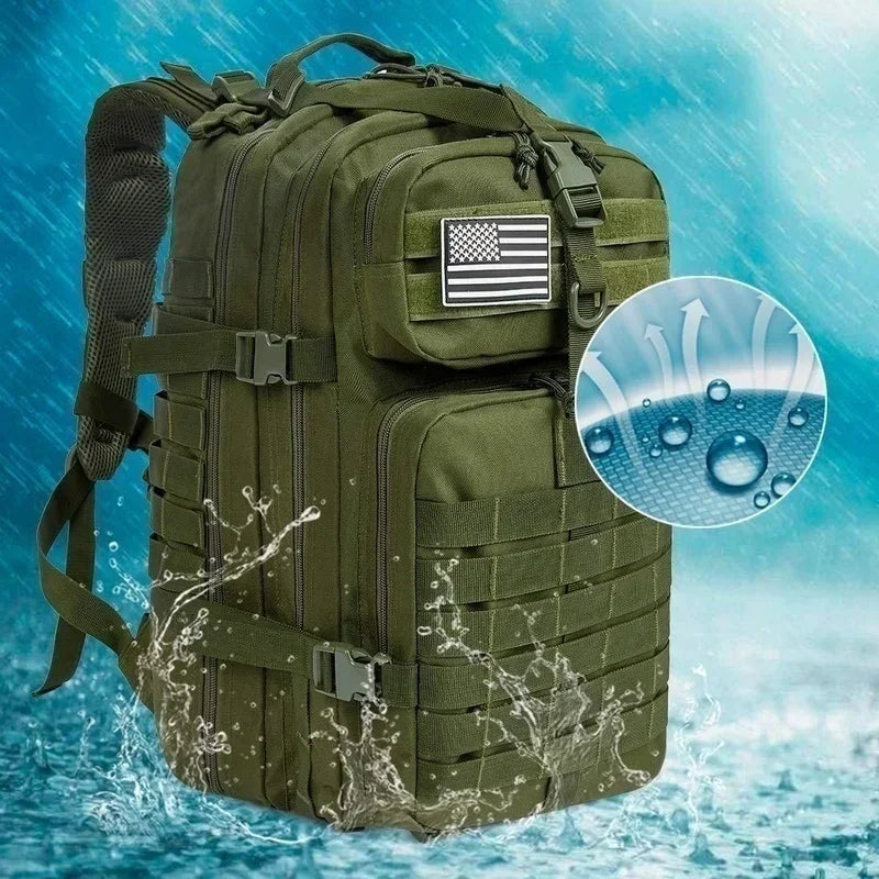 50L Tactical Backpack – Waterproof 1000D Nylon Hunting & Hiking Rucksack