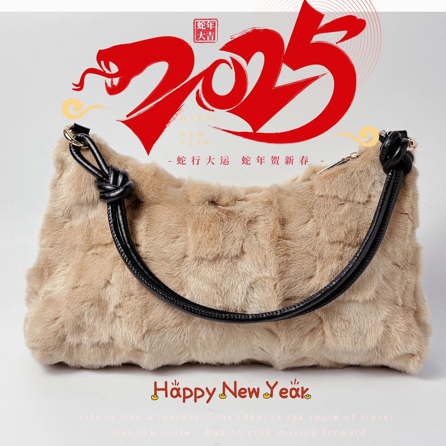 Faux Fur Shoulder Bag – Luxury Women's Crossbody Handbag