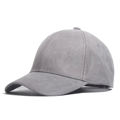 Suede Baseball Cap – Unisex Retro Snapback Hat for Men & Women