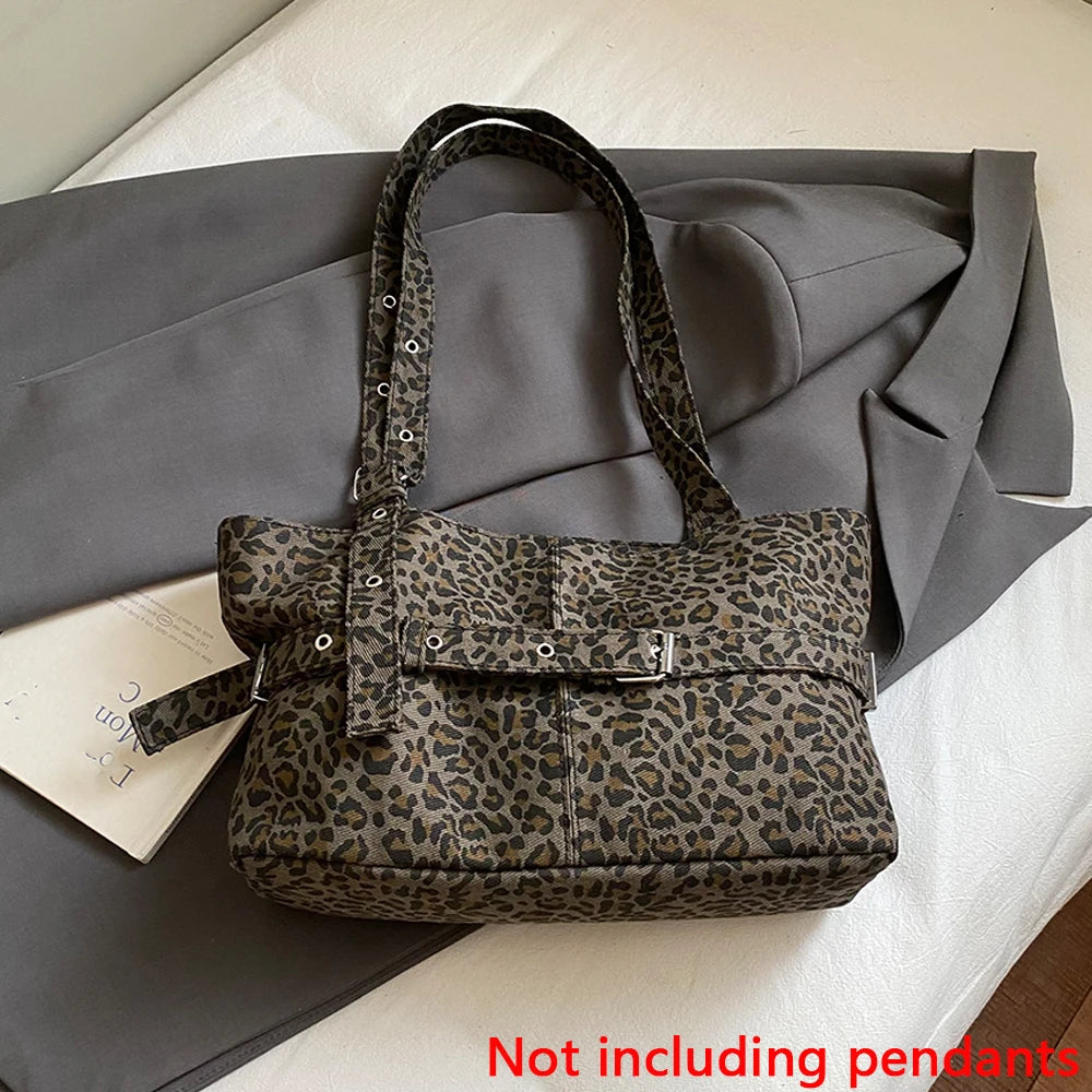 Leopard Print Large Capacity Women's Shoulder Bag
