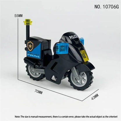 Military Motorcycle Building Block – Police & Army Mini Figure Toy