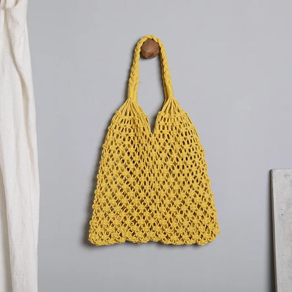 Women's Large Straw Woven Tote Bag – Hollow Beach Shoulder Bag