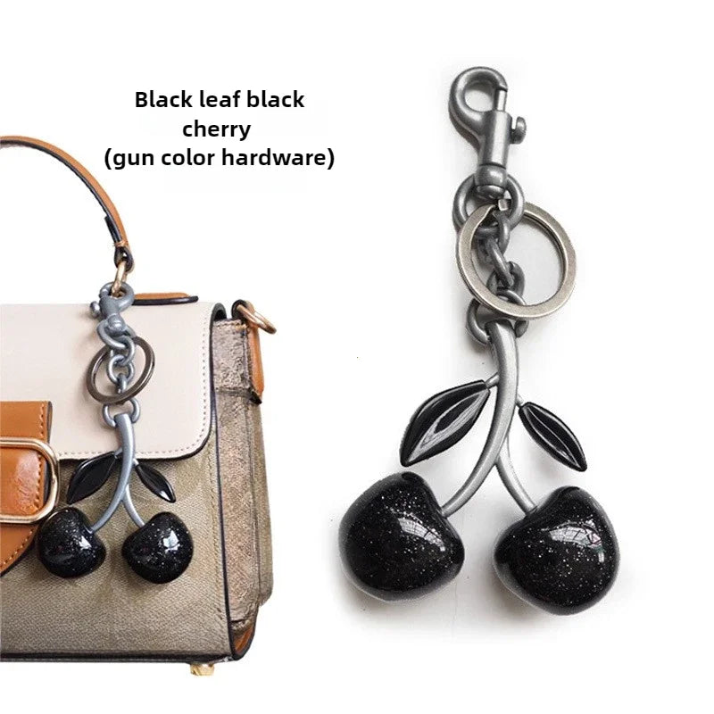 Crystal Cherry Keychain Bag Charm for Women
