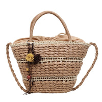 Beige Blue tassel