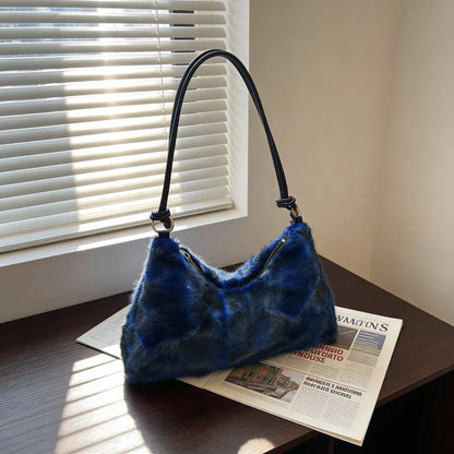 Faux Fur Shoulder Bag – Luxury Women's Crossbody Handbag