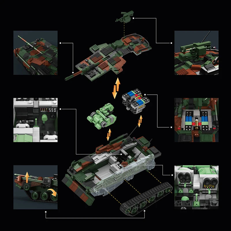 STRV 103B Main Battle Tank Building Blocks Set – 1773 Pcs