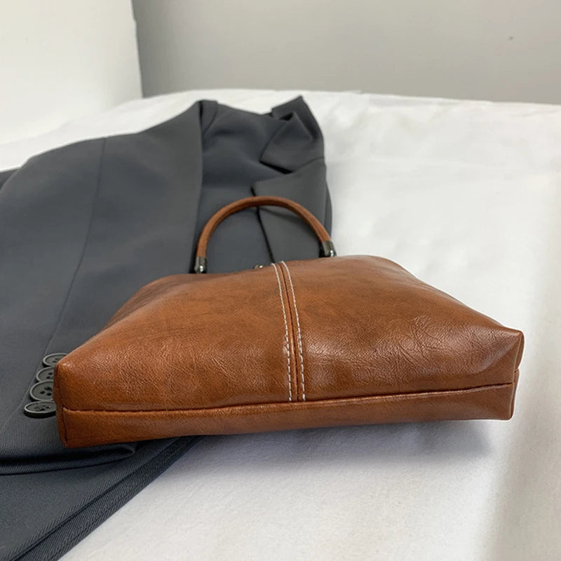 Vintage Soft Leather Crossbody Handbag for Women