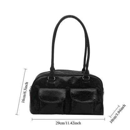 Vintage PU Leather Tote Bag – Women's Business Shoulder Bag