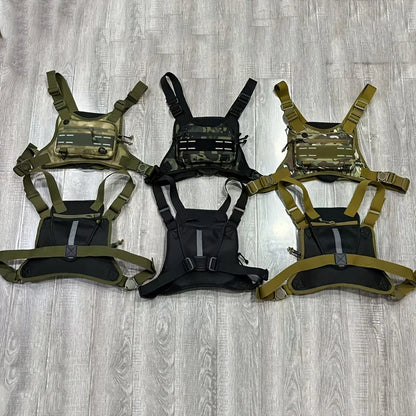 Tactical MOLLE Chest Rig Vest Bag – Airsoft Hunting Shoulder Pack