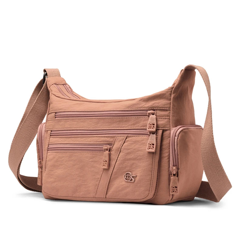 Multi-Pocket Crossbody Bag with Adjustable Strap