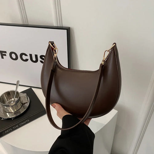 Crescent Shoulder Bag – Luxury Women's Vegan Leather Handbag