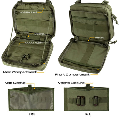 Tactical Admin Pouch MOLLE EDC EMT Utility Pouch Double Layer