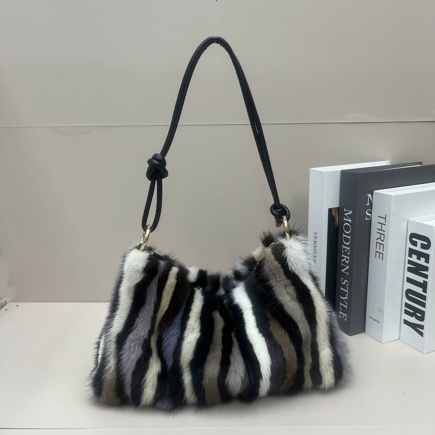 Faux Fur Shoulder Bag – Luxury Women's Crossbody Handbag