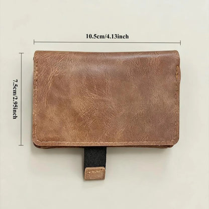 RFID Blocking Slim Leather Wallet for Men – Minimalist Front Pocket Card Holder