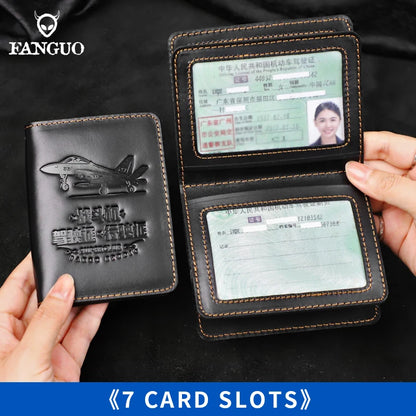 Leather Driver's License Holder & Card Wallet – Slim Bifold
